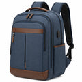 Sac à dos 32 x 18 x 46 cm en tissu bleu marine pour travail et voyage avec port USB