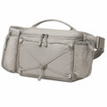 Sac banane 35 x 10 x 18 cm en polyester beige à poches multiples