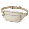 Sac banane 30 cm en textile beige pour rangement quotidien style utilitaire
