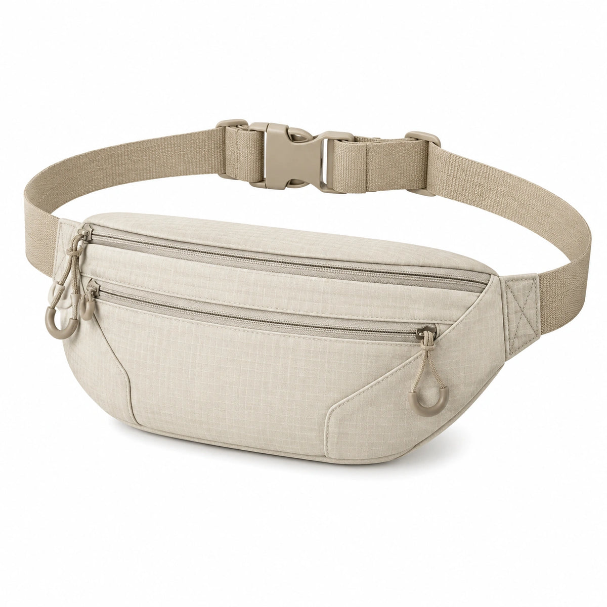 Sac banane 30 cm en textile beige pour rangement quotidien style utilitaire